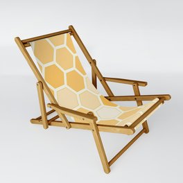 Honeycomb seamless pattern. Bee hive mosaic background of hexagon shapes. Sling Chair