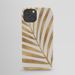 Metallic Gold Palm Leaf iPhone Case