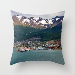 Argentina Photography - Archipelago Surrounded By Tall Majestic Mountains Throw Pillow