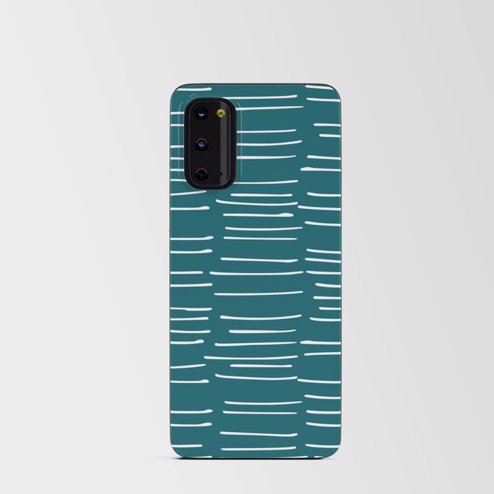 Abstract Stripes on Teal Android Card Case