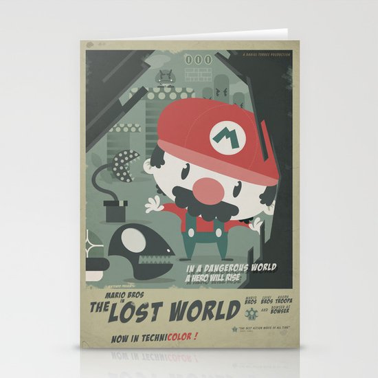 mario bros 4 fan art Stationery Cards