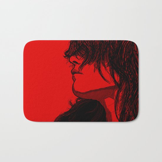 Smoking (Black on Red Variant) Bath Mat