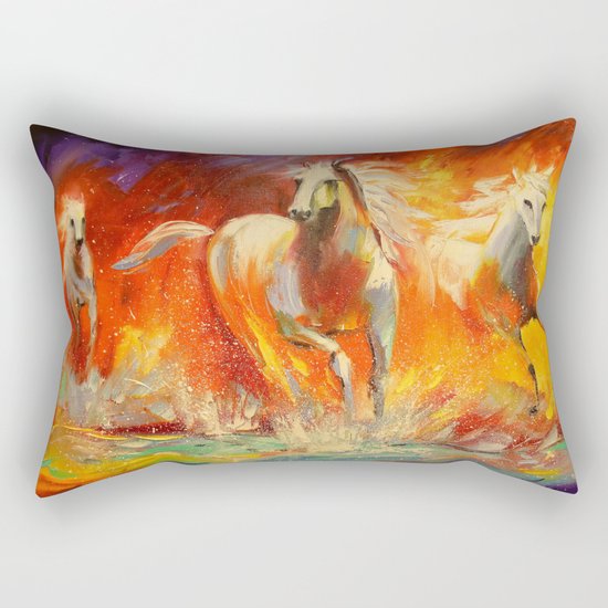 Horses Rectangular Pillow