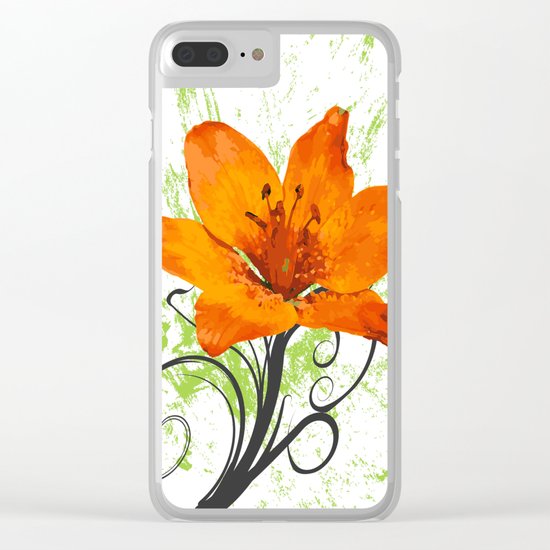 Wild flower Clear iPhone Case
