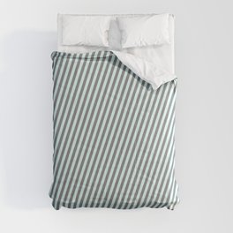 [ Thumbnail: Light Cyan & Gray Colored Lined/Striped Pattern Comforter ]