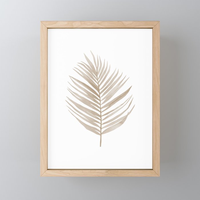 Dry Palm Leaf Framed Mini Art Print