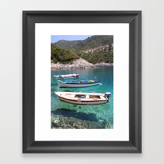 Three Fishing Boats Framed Art Print