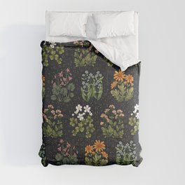 Wild Flowers ~ vol3. ~ dark vintage inspired botanical Comforter