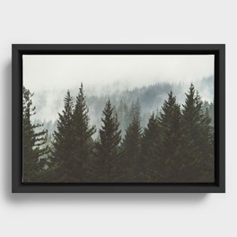 Forest Fog Mountain IV - Wanderlust Nature Photography Framed Canvas