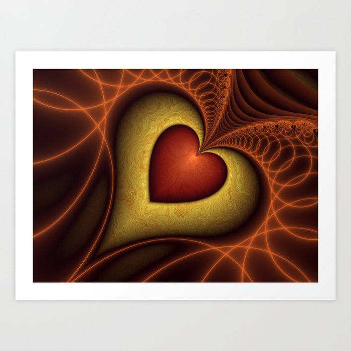 Fractal The Heart Art Print