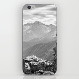 Colorado Longs Peak Black & White Rocky Mountain National Park Landscape iPhone Skin