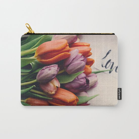 Love and Tulips Carry-All Pouch