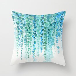 String of Pearls Watercolor Throw Pillow