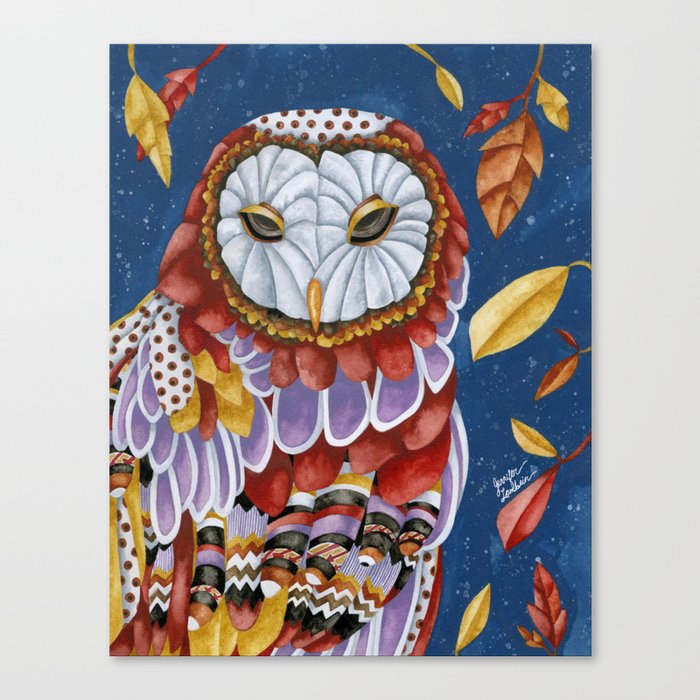 Owl Aura Canvas Print