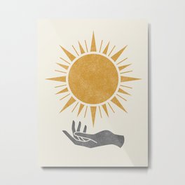 Sunburst Hand Metal Print