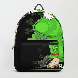 St Patricks Day Puppy Pug Backpack