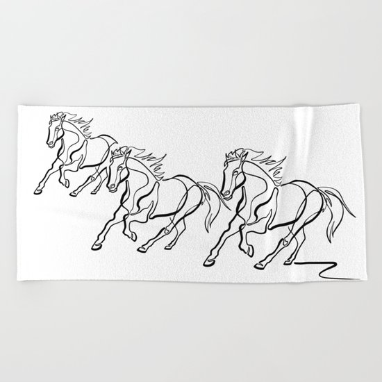 ~ghost.Horse~ Beach Towel
