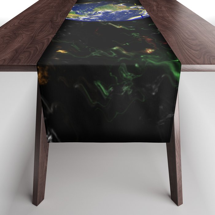  Earth Glitched Table Runner