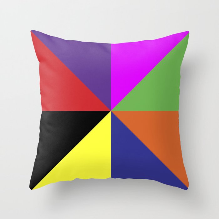 Bright Multi-Colors Throw Pillow