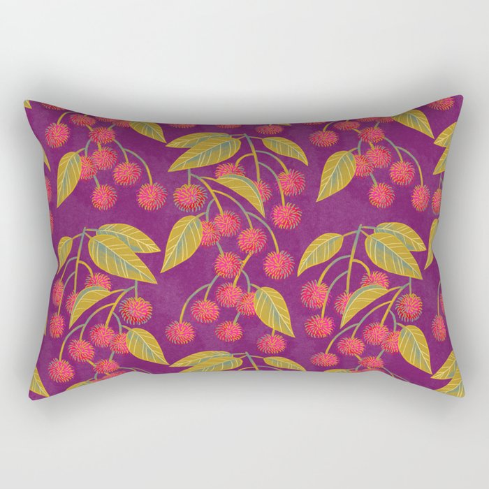 Rambutan Fruit Rectangular Pillow