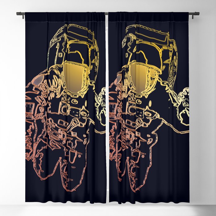 Astronaut in Deep Space Walk with Sun Reflection Blackout Curtain