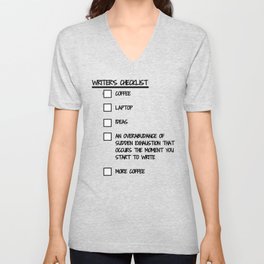 Writer's Checklist V Neck T Shirt