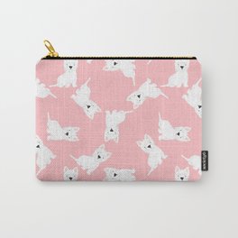 Westie Pink Pattern Carry-All Pouch