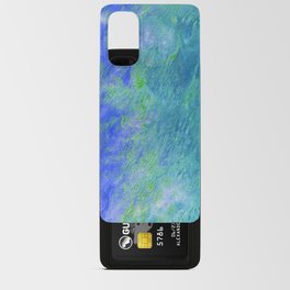 Sea Inspired Abstract Painting with Blue, Green and Teal Android Card Case