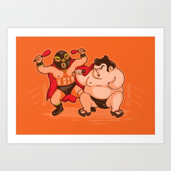 Singing battle Art Print