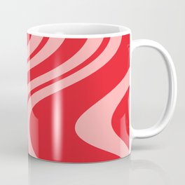 Swirl Marble Stripes Pattern (red/pink) Mug