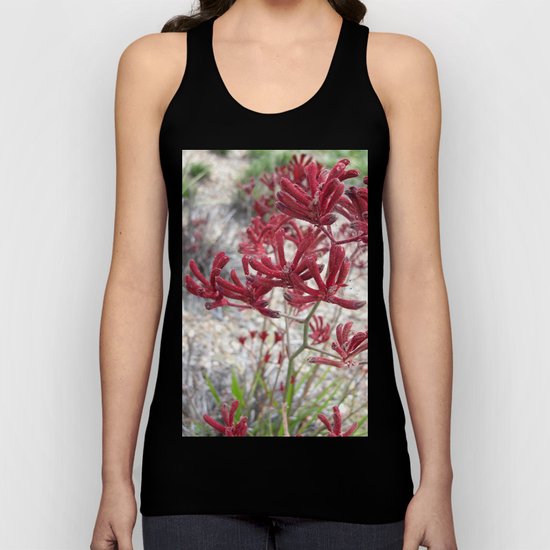 Red Kangaroo Paw Unisex Tank Top