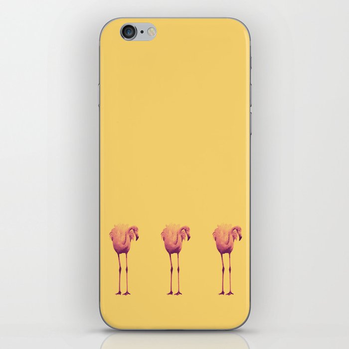 Flamingo Trio (yellow) iPhone Skin