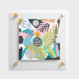 abstract palm leaves Floating Acrylic Print