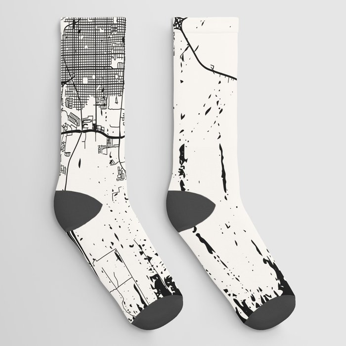 USA, Laredo City Map - america, usa, travelling, Urban, map, state, Minimal, city, world, vintage Socks