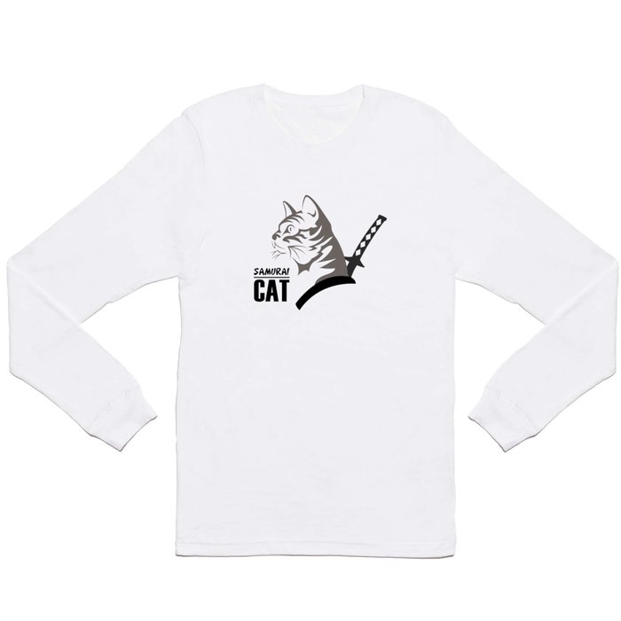 Samurai Cat Long Sleeve T Shirt
