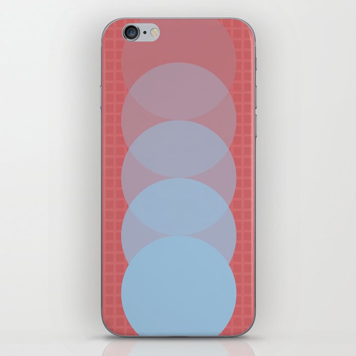 Grid retro color shapes 7 iPhone Skin