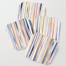 pastel abstract striped pattern Coaster
