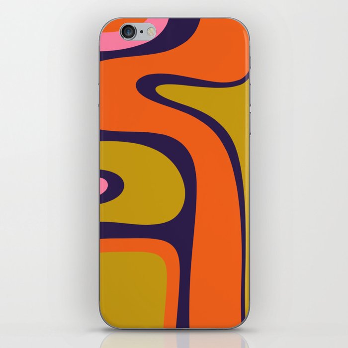 Copacetic Retro Abstract Orange Avocado Lime Pink Blue iPhone Skin