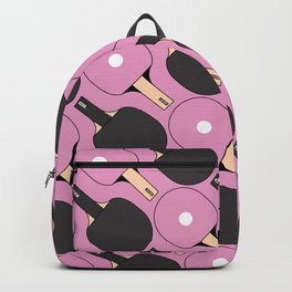 Ping Pong / Table Tennis Pattern (Pink) Backpack