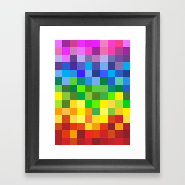 Color Grid Framed Art Print