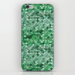 Green Mermaid Pattern Glam iPhone Skin