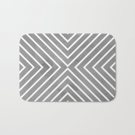 Stripes in Grey Bath Mat
