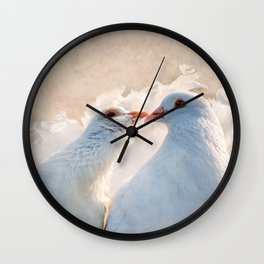 Kissing Dove Birds - Valentine's Day Theme Wall Clock