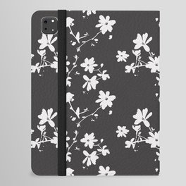 Magnolias Black and White  iPad Folio Case