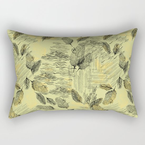 Seamless Blossom Pattern Rectangular Pillow
