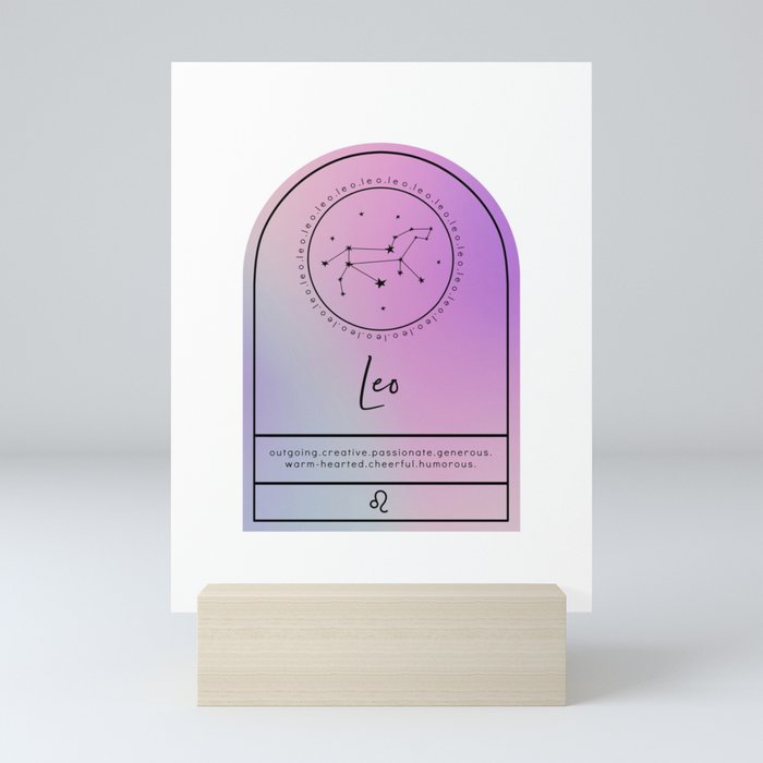 Leo Zodiac | Iridescent Arches Mini Art Print