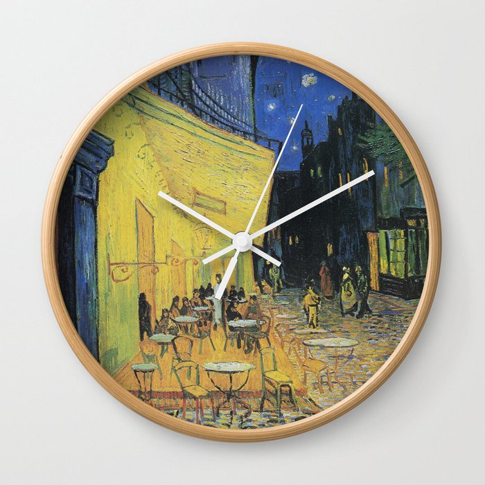 Van Gogh Cafe Terrace Famous Artwork Reproduction Wall Clock