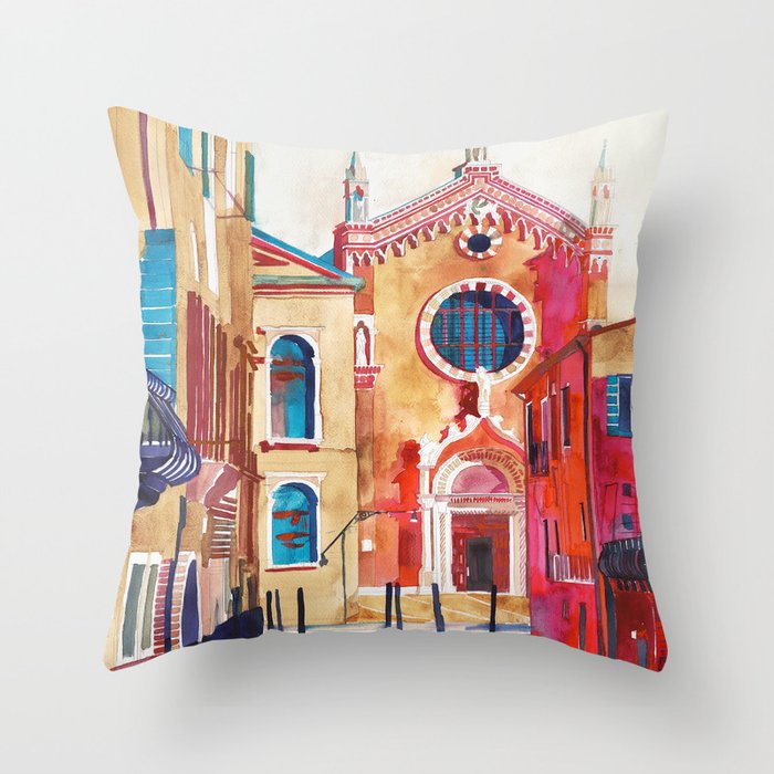 Chiesa della Madonna dell'Orto, Venice Throw Pillow