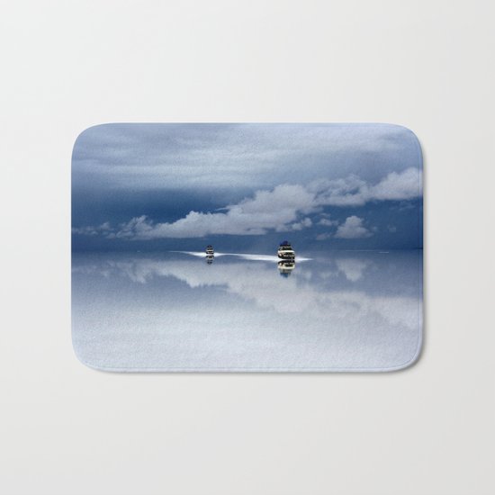 Traveling through the sky Bath Mat