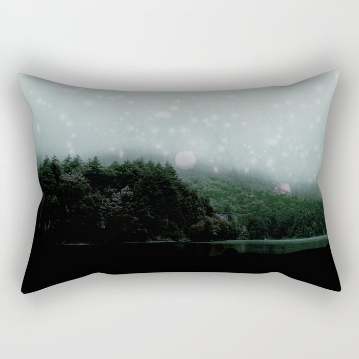 Luster Lake -Grey Rectangular Pillow